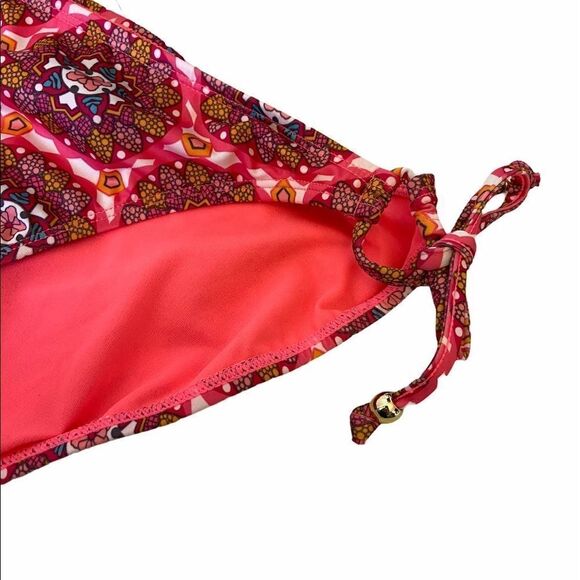 NWT LA VIE EN ROSE Coral Boho Print Bikini Bottom - Picture 3 of 7